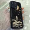 JT35 Астронавт, смотрящий на Сатурн Чехол для телефона iPhone 17 16 Pro Max Samsung S26 S25 Ultra A17 A16 A07 Xiaomi 15T Redmi Note 14 Pro Plus Мягкий ТПУ Чехол
