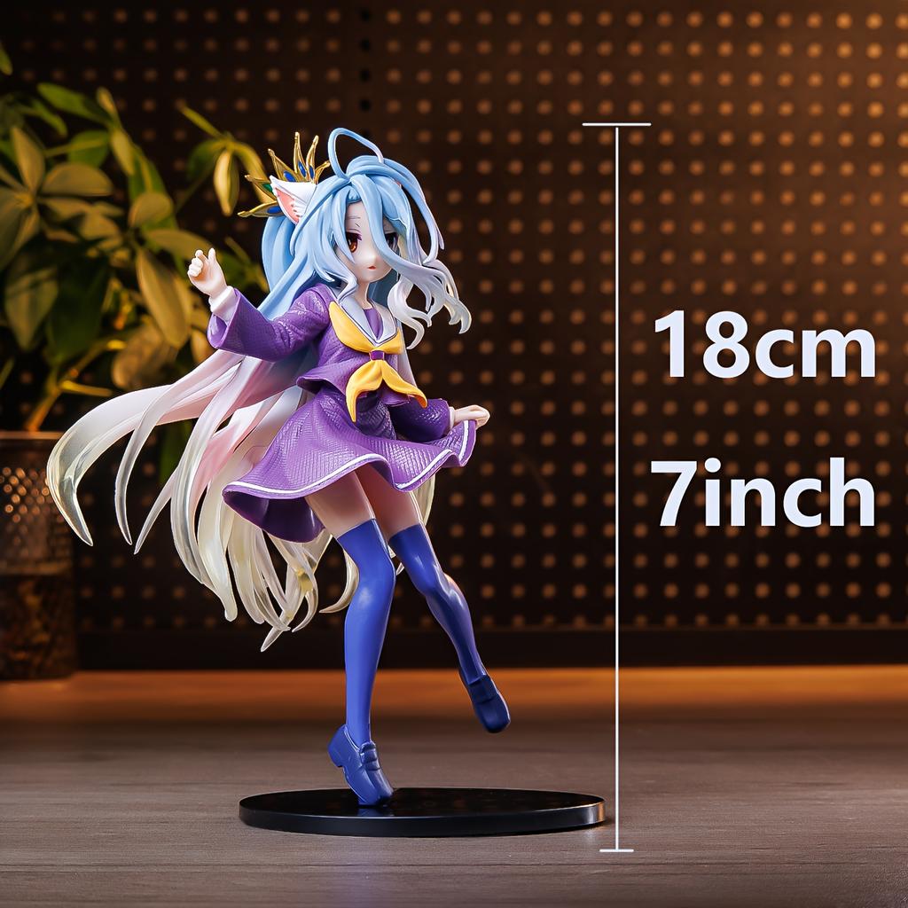 Anime Girl Crown Blue Engine Model Statue for Car And Home Decor Small Gift Valentine's Day Present Collectible Computer Case