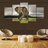 5 шт., HD холст, краска, животные, слоны, модульная для современной декоративной спальни, гостиной, дома, настенный художественный декор, без рамки