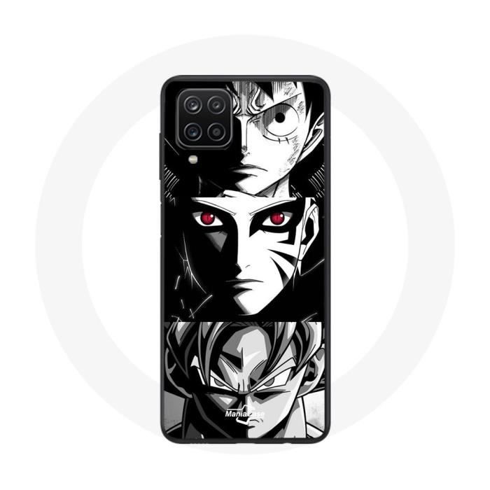 Case - Maniacase - Galaxy A12 - Black and White - Anime Manga - Soft