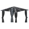 VidaXL Gazebo with Curtain and LED Lights 3x3 M Anthracite Aluminium 3070333