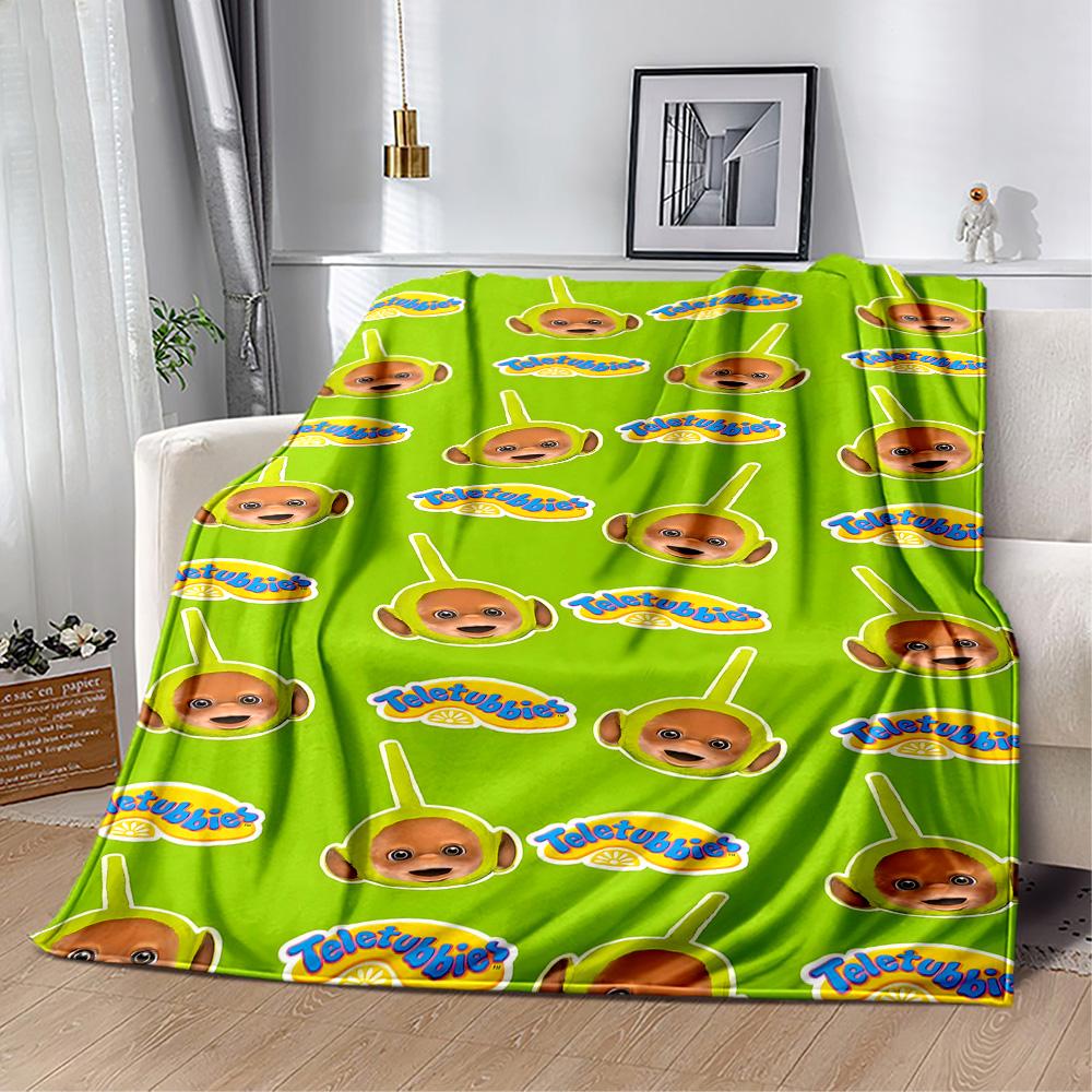 Teletubbies Hearts Blanket Soft & Cozy Perfect for Picnics Bedding Seaside for All Occasions Playful Design Perfect Gift for Relatives and Friends