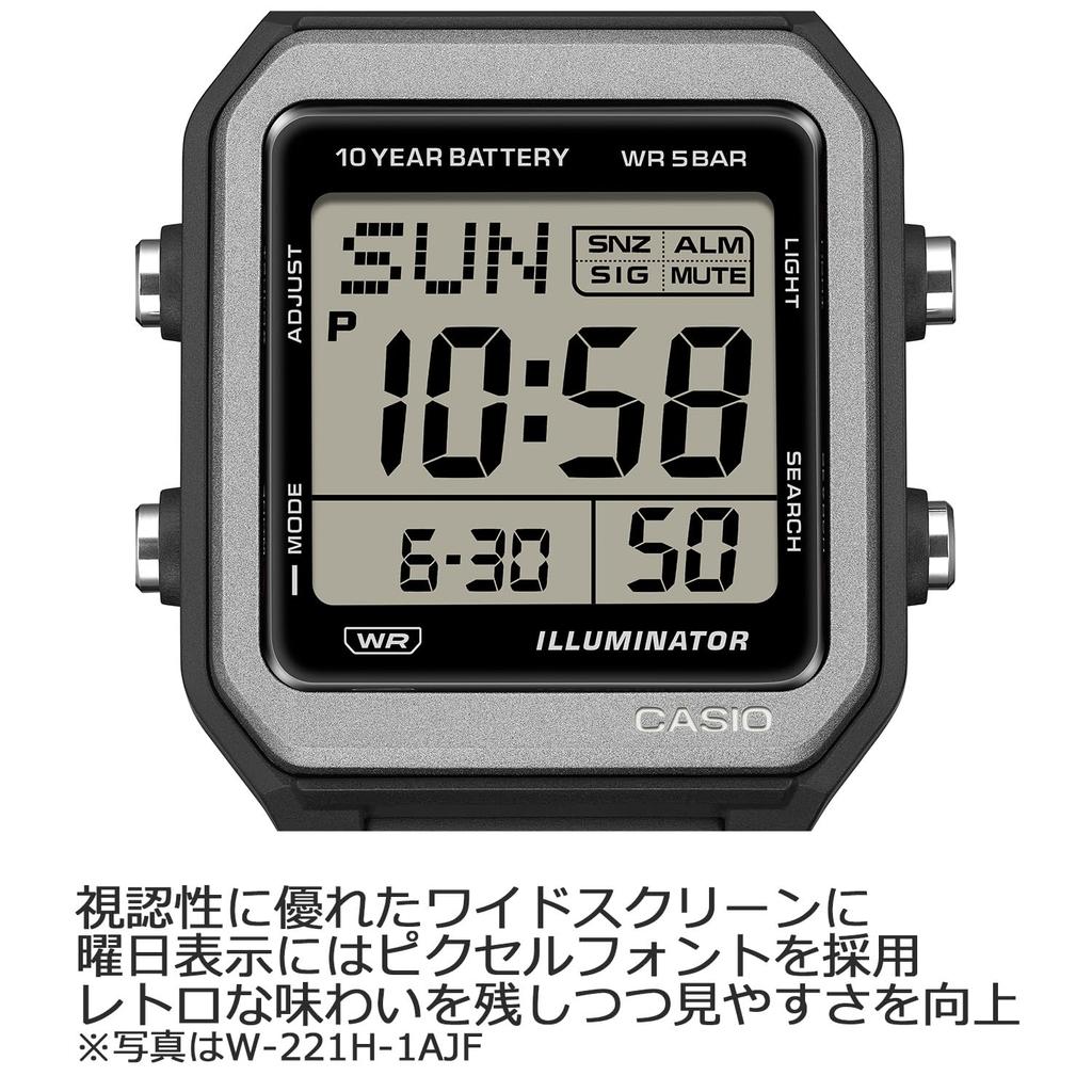 Casio Коллекция Black [Casio] W-221H-1AJF Мужские часы,