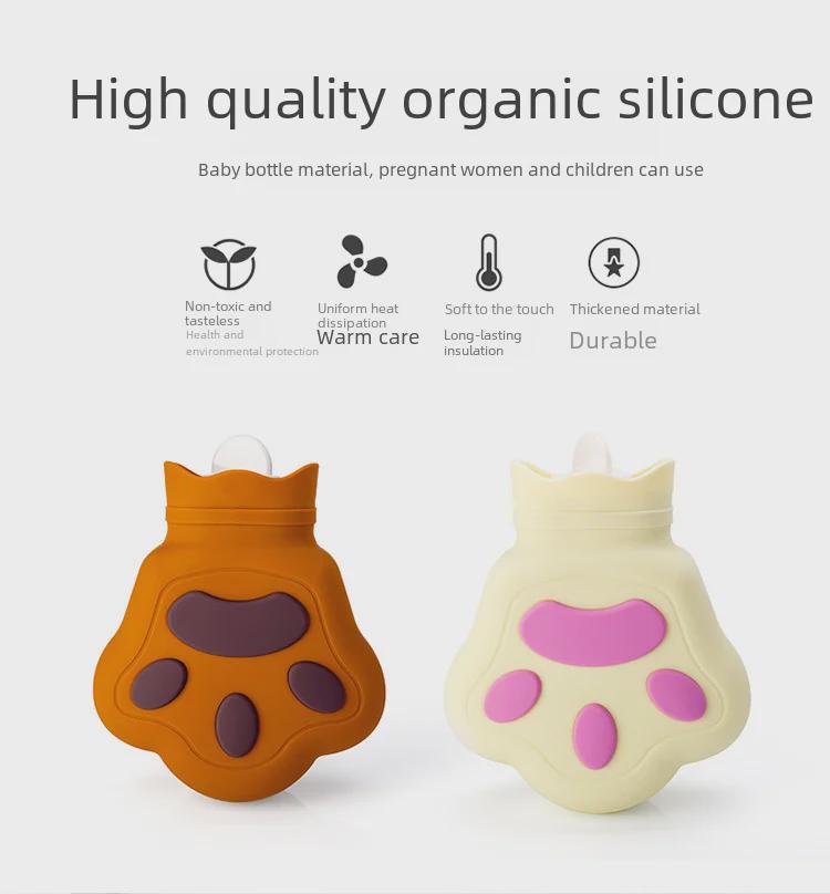 Силиконовый мешок для горячей/холодной воды Bear Paw: Грелка для рук и ледяной компресс «кошачья лапка», которую можно использовать в микроволновой печи