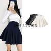 Spring New Women's Clothing Preppy Style High Waist Fishbone Waist-Tight Slimming Anti-Emptied Short Pleated A- Line Skirt