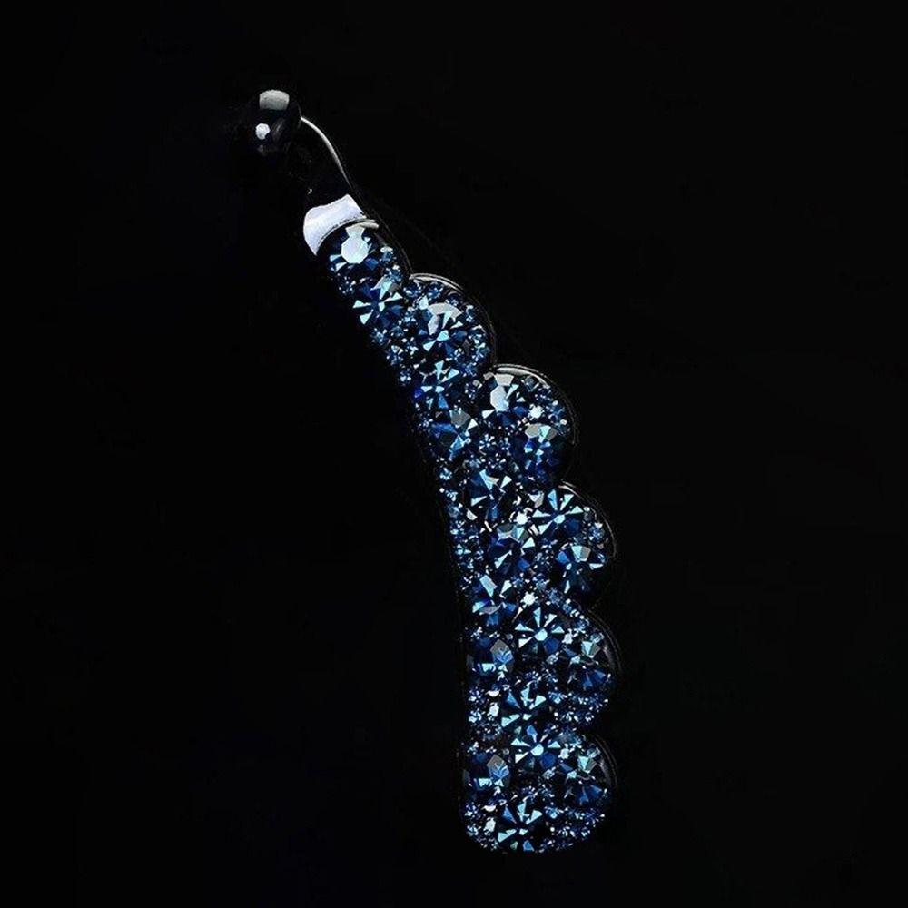 Повседневные Стразы Банан Зажим Элегантный Конский Хвост Держатель Кристалл Волосы Коготь Для Женщин Девочек