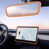 2 шт. Защитная декоративная рамка Совместимо с Tesla Model 3 Y -2024 2026 Рамка края экрана Чехол зеркала заднего вида Внутренние силиконовые украшения Центр