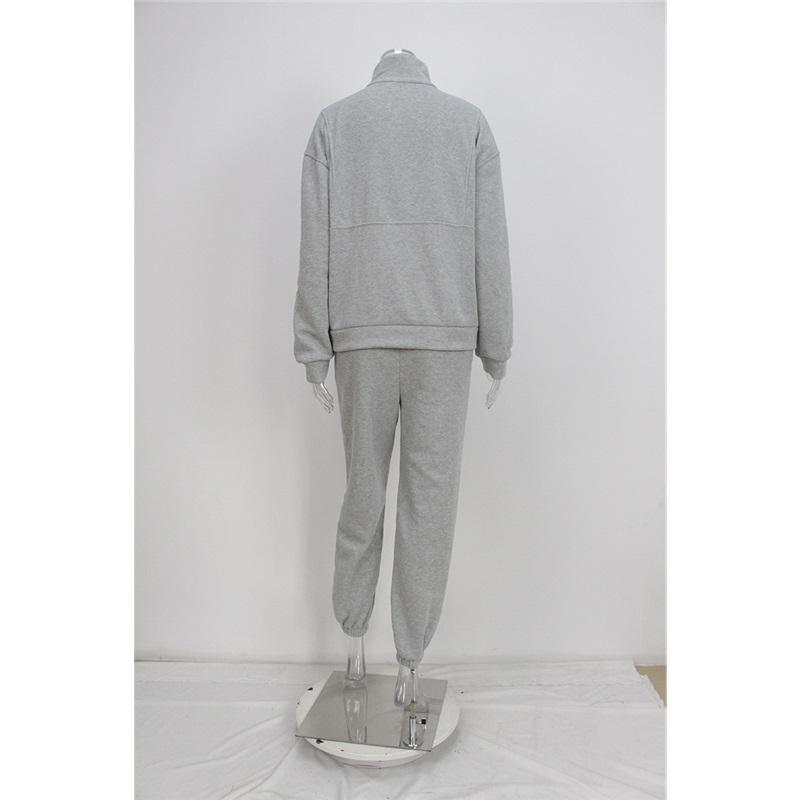 Модный повседневный спортивный костюм женский свободная толстовка длинные брюки комплект из двух предметов