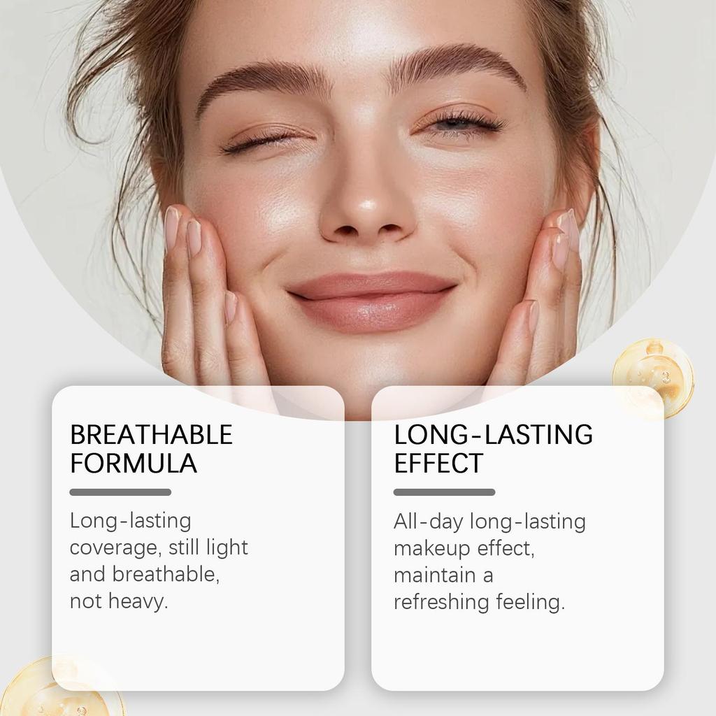 Hold makeup temperature change foundation liquid (natural color) temperature change fit skin color makeup light and thin