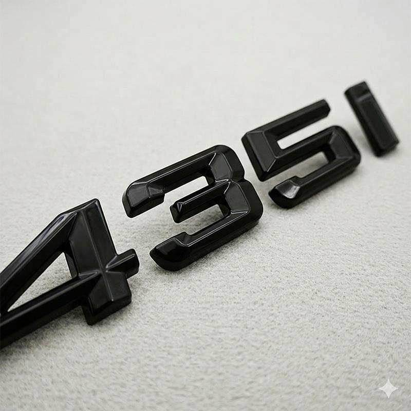Gloss Black Chrome 435i 440i Rear Trunk Emblem Letter Badge Sticker For BMW 4 Series F32 F33 F36 Car Styling Accessories