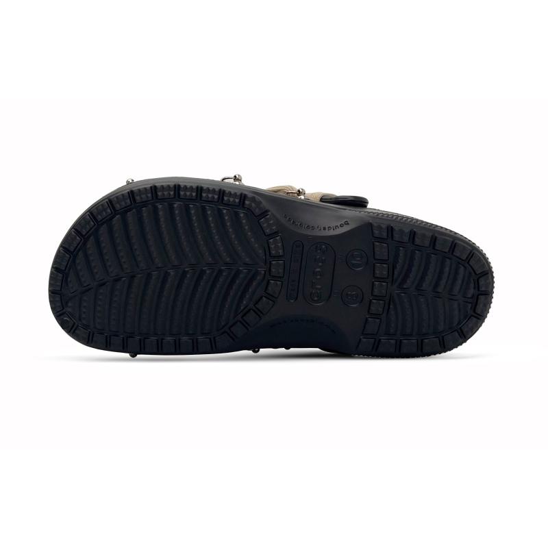 Crocs Классические клоги EVA Cool Leap Strap Готические Уличные Модные Универсальные Черные с Отверстиями Унисекс Случайная Упаковка
