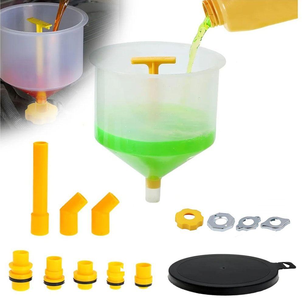 15Pcs/Set Plastic Car Antifreeze Funnel Spill Proof Coolant Bleeder Kit  Coolant Replacement