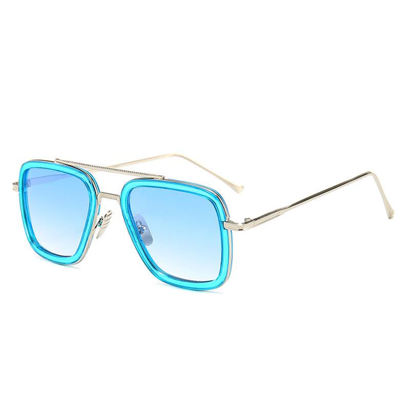 Солнцезащитные очки Железный человек Тони Старк Lentes Солнцезащитные очки Ретро солнцезащитные очки Мужские солнцезащитные очки Брендовые дизайнерские солнцезащитные очки