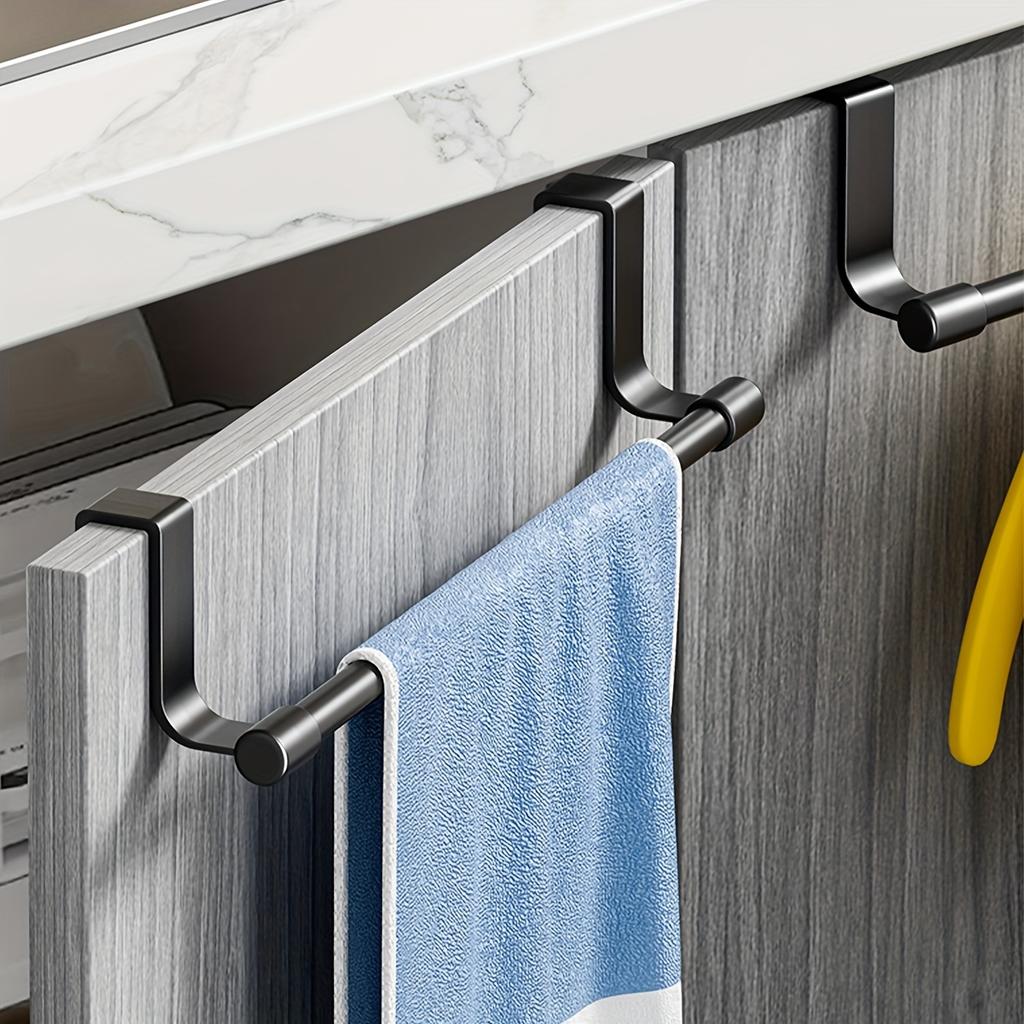 Wall Mounted Kitchen Cabinet Towel Rack - A Space Saving Cloth Rack Suitable for Homes and Bathrooms,No Drilling Required