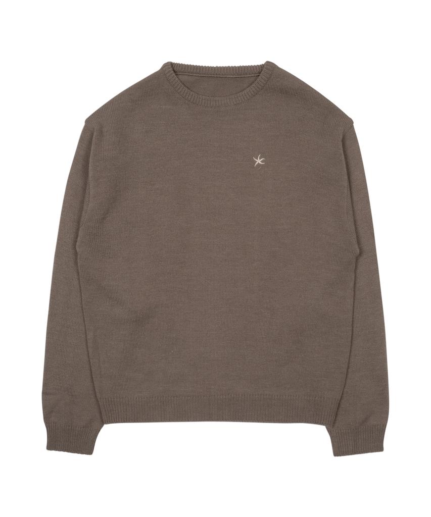 THE COLDEST MOMENT Tcm Starfish Mini Logo Knit (Brown)