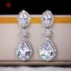 Elegant Women Drop Earrings With AAA Cubic Zirconia Crystal Shiny Female Wedding Earring High Quality Statement Jewelry