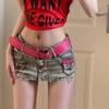 Женская летняя джинсовая мини-юбка с низкой талией - Облегающий дизайн 'Hot Girl'
