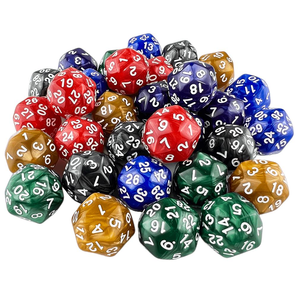 Dice D30 Polyhedral Dice Marble Effect Dice for Role Plsying Game Board Game Accessories
