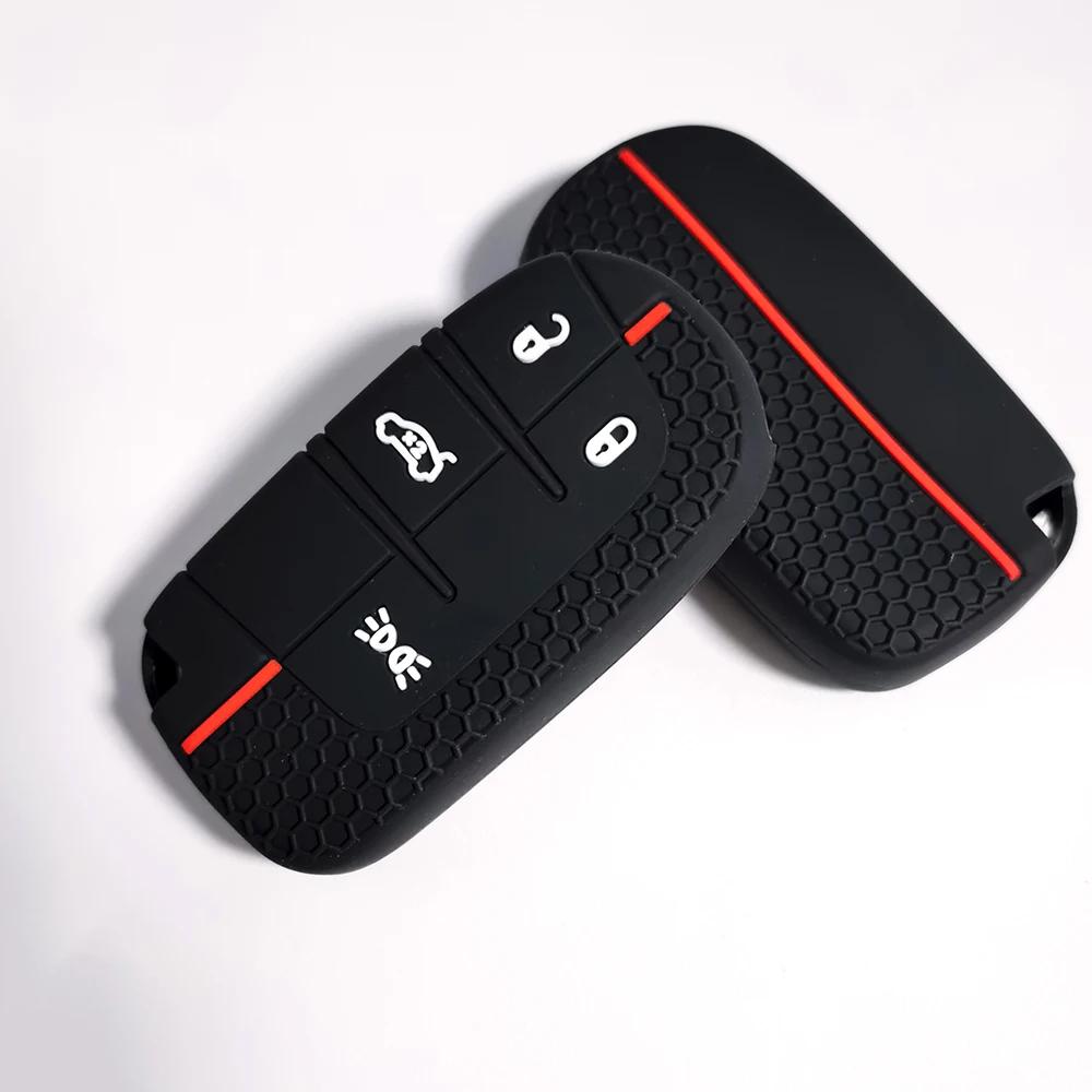 Чехол-брелок для автомобильного ключа с 4 кнопками Для Jeep Renegade Compass Grand Cherokee Для Chrysler 300C Wrangler Dodge Аксессуары