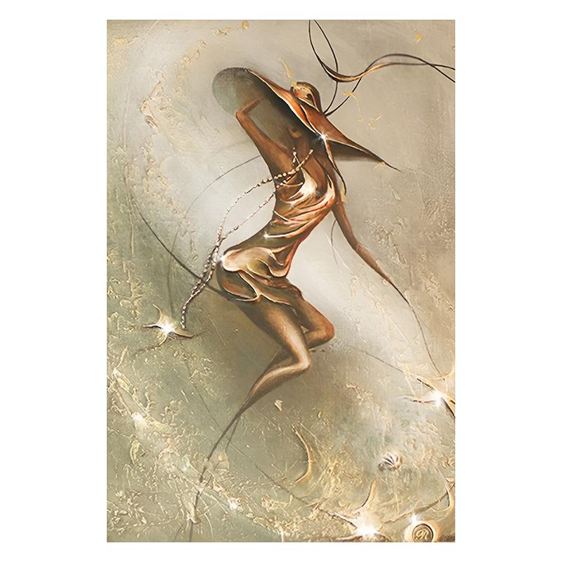 Золотая пара с зонтиком, городской пейзаж, холст, живопись, постеры, принт, абстрактные романтические настенные художественные фотографии для комнаты, домашний декор