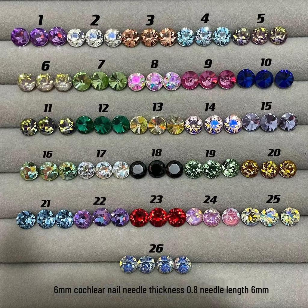 Круглые серьги-гвоздики с бриллиантами из медицинской титановой стали — супер яркий дизайн Cochlear для женщин, милый и стильный стиль