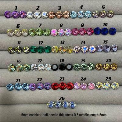 Круглые серьги-гвоздики с бриллиантами из медицинской титановой стали — супер яркий дизайн Cochlear для женщин, милый и стильный стиль