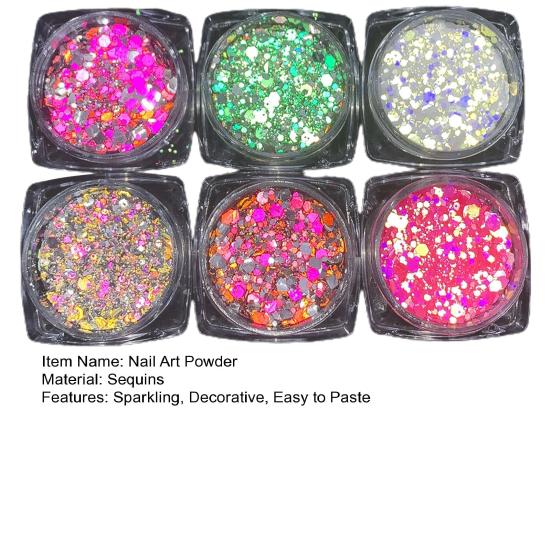 Блестящая пудра с блестками, красивая светоотражающая мини-блестка для ногтей, блестящая пудра с искусственным бриллиантом, пигментная пудра для ногтей, блестящая пудра