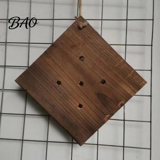 Pre-drilled Plant Hanger Staghorn Fern Board, Mounting Board with Pre-Drilled Holes, Geometric Designs, Hanging Vertical Holder for Home Office