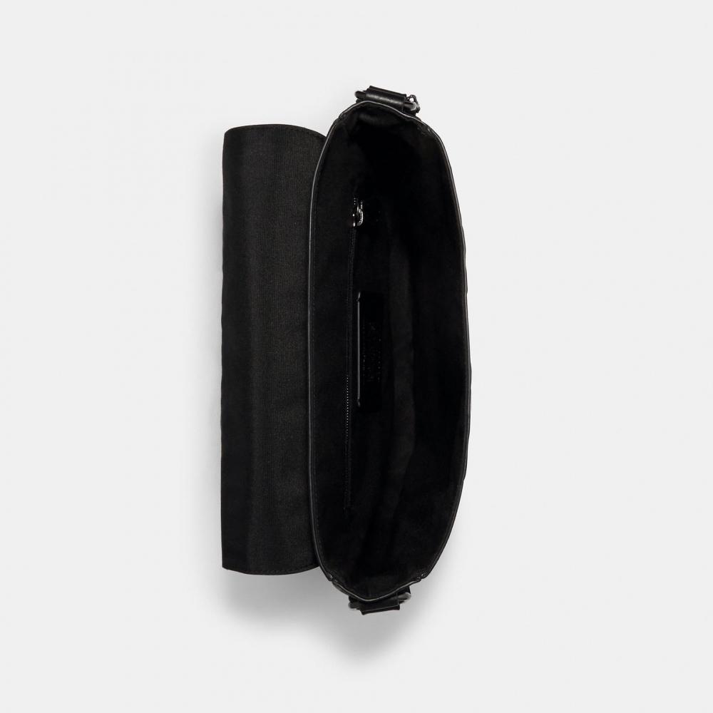 Coach Сумка Houston Map Bag из фирменной кожи Gunmetal Black