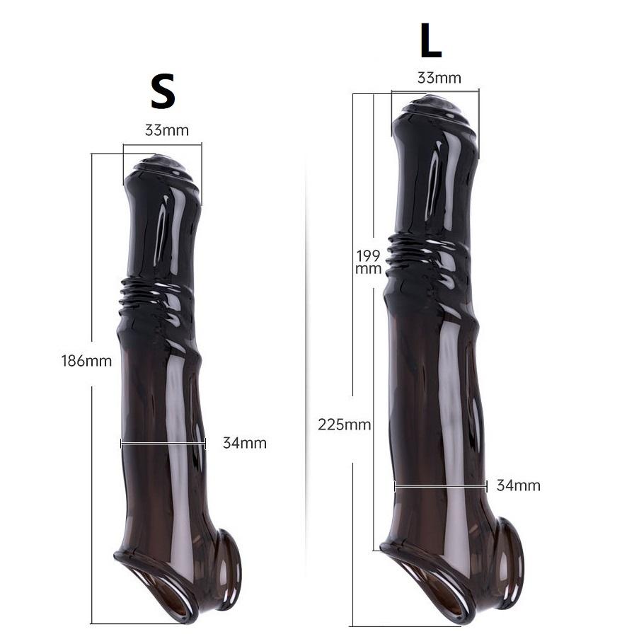 Penis Extender Sleeve Reusable Silicone Condoms Delay Ejaculation Penis Massage Erotic Toys for Men