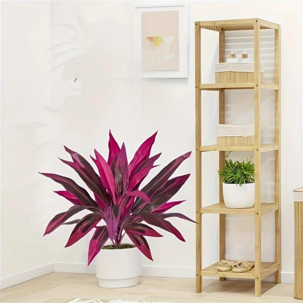 Realistic Leaves Fake Tropical Palm Plants Plastic Shrub Cordyline Fruticosa Plants Living Room
