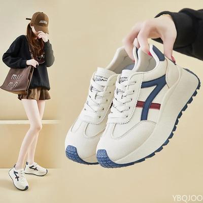 Женская повседневная спортивная обувь для весны. Толстая подошва. Увеличивающая рост. Легкая и удобная обувь для бега. Удобная.