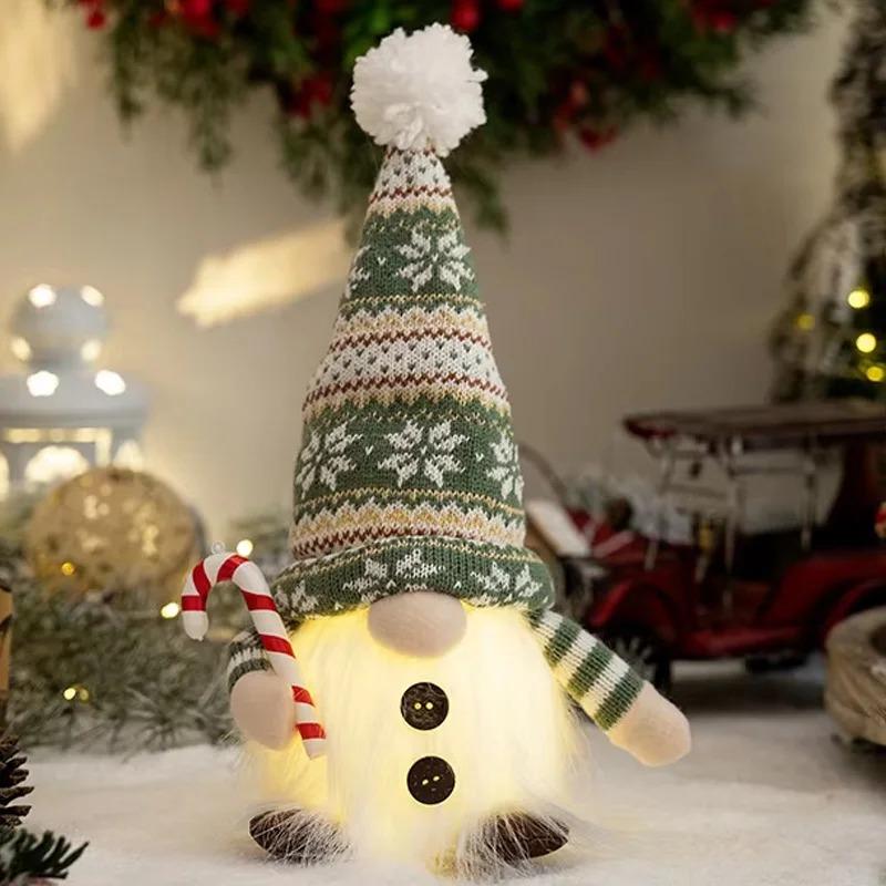 30cm Glowing Faceless Gnome Doll Christmas Tree Decor Night Light Holiday Home Gift