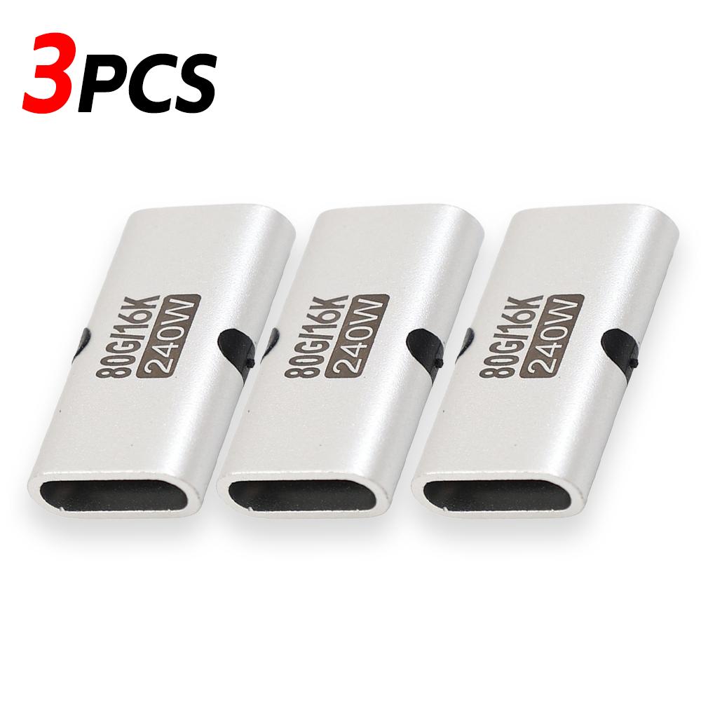 1-10 шт. 240 Вт PD 80 Гбит/с Высокоскоростной USB C female-female Адаптер 16K 60 Гц Видео для MacBook Pro Air IPad Type-C ХАБ Конвертер