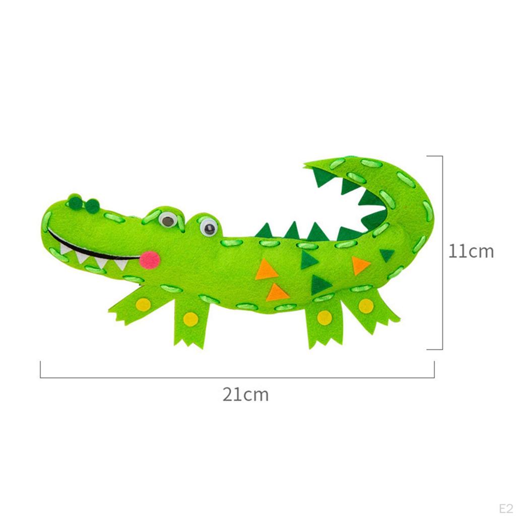 4 Pieces DIY Sewing Kit Animal Doll Material Improve Confidence Lovely Kids Crafts Supplies