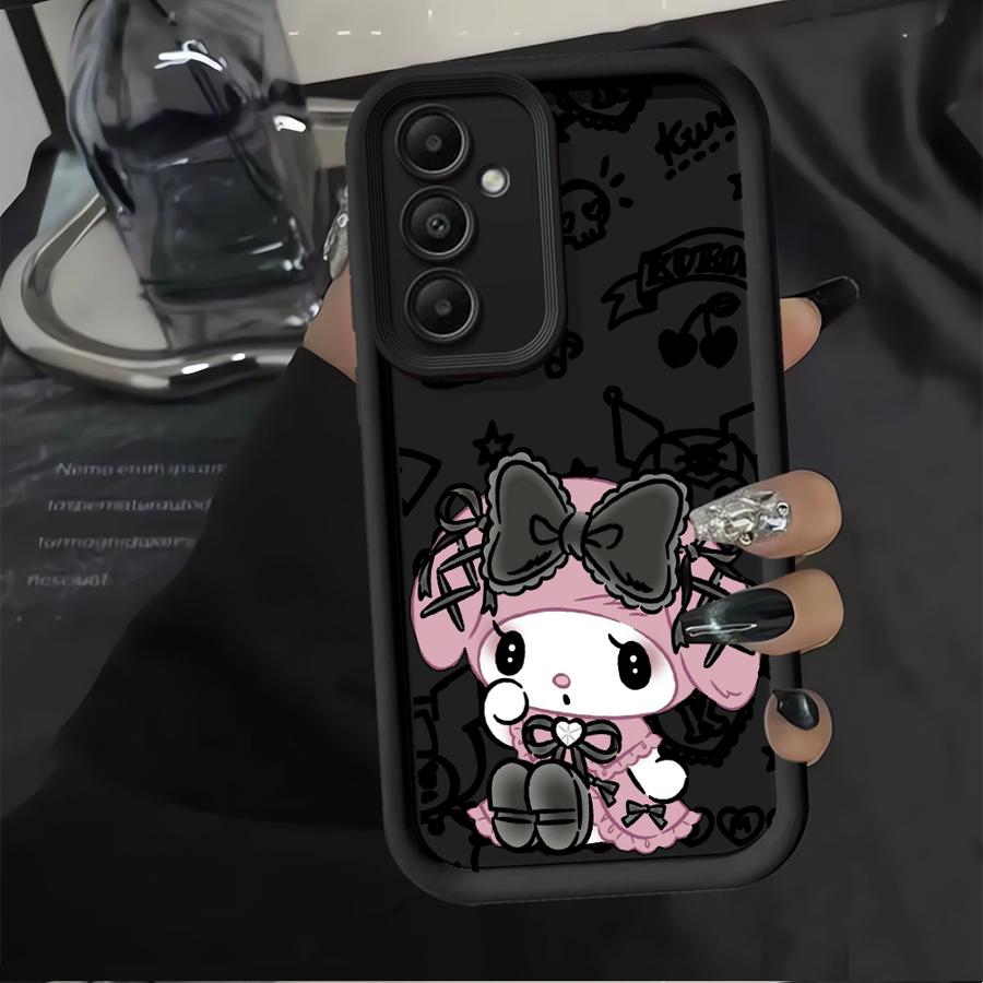 Case for Samsung Galaxy A56 A55 A25 A26 A21s A35 A52 A54 A73 A32 A22 A36 A24 Phone Cover Sanrio Cool Kuromi