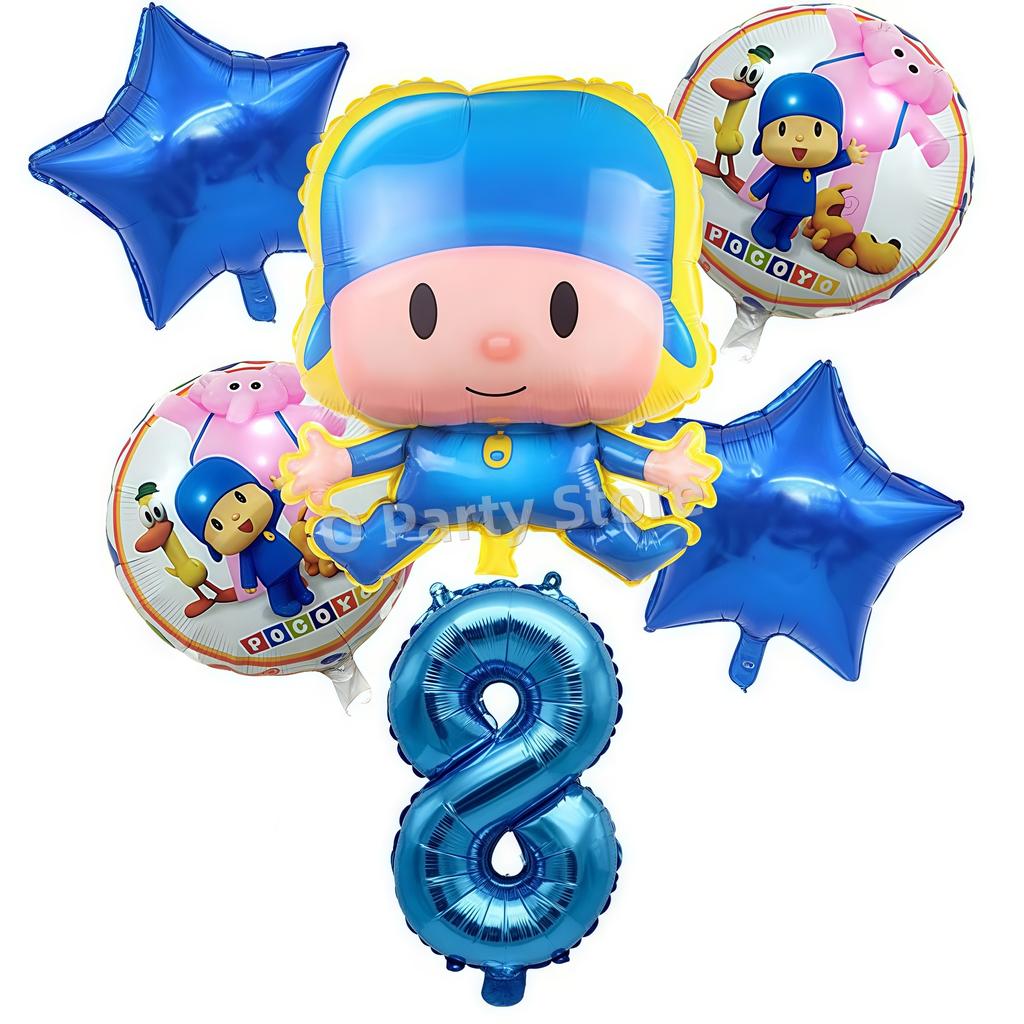 Украшения на День Рождения Pocoyo Одноразовая Посуда Стакан Тарелка Воздушный Шар Баннер Для Детей Подарок Декор для Детского Праздника Товары для Вечеринки Подарок