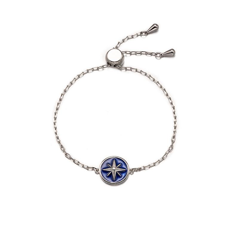 JMXD-Blue Xingmang Подарочные украшения Octagram Compass Браслет Женский переводной бисер Простой, Подарок