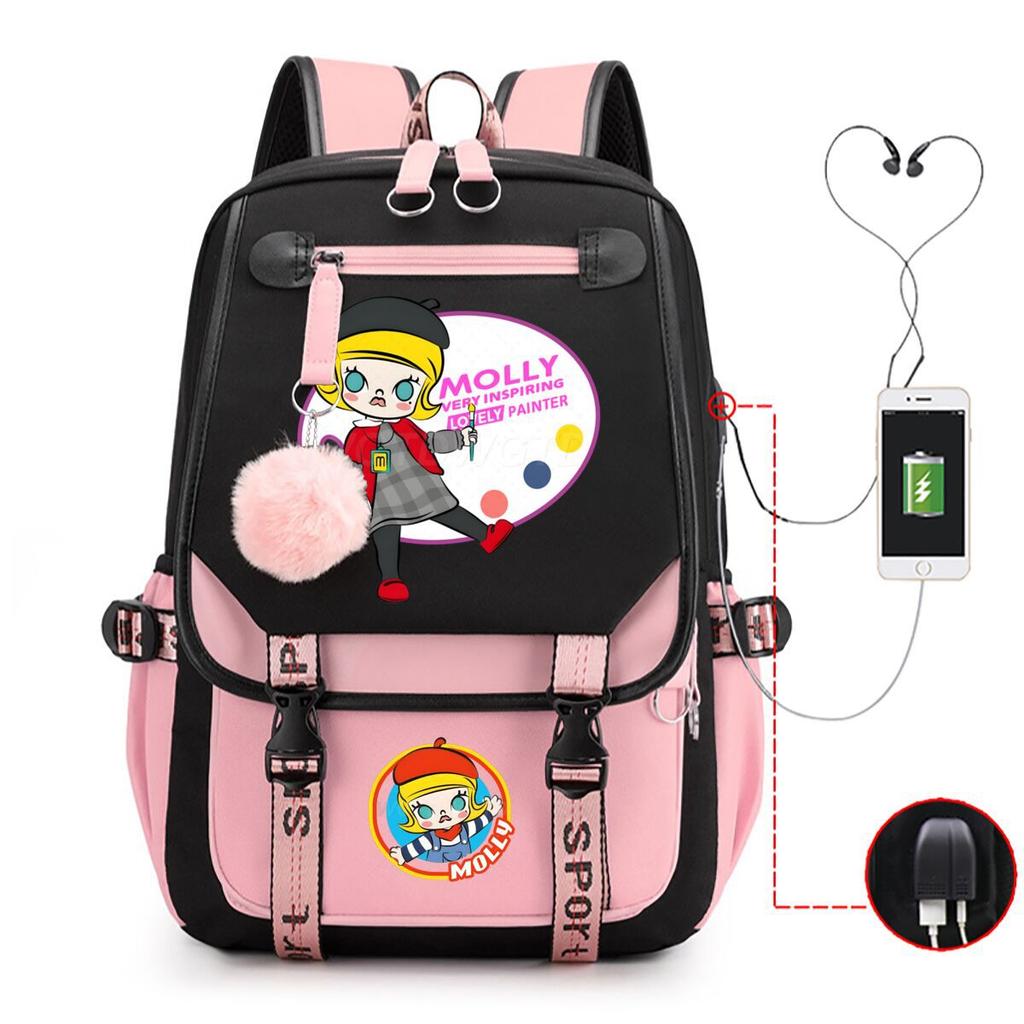 Принт модный школьный рюкзак колледж стиль средняя школа старшеклассники большая вместимость