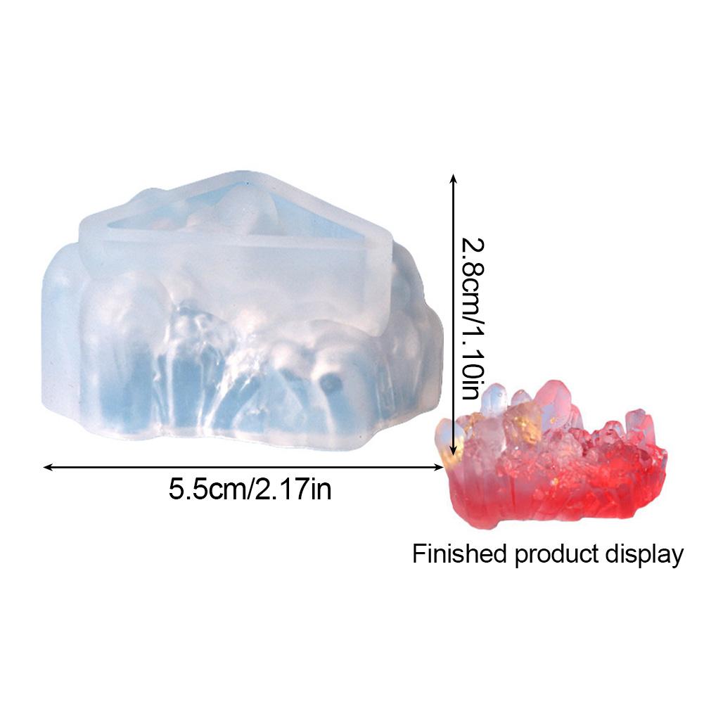 DIY Crystal Epoxy Resin Mold Crystal Cluster Irregular Stone Silicone Mold 3D Ornaments Handicraft Necklace Earrings Pendant Epoxy Resin Mold