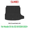 Pour Mazda CX-6e CX6e EZ-60 EZ60 2025 2026 2027 Tapis de sol et de coffre de voiture en TPE de haute qualité, imperméables et faciles à nettoyer
