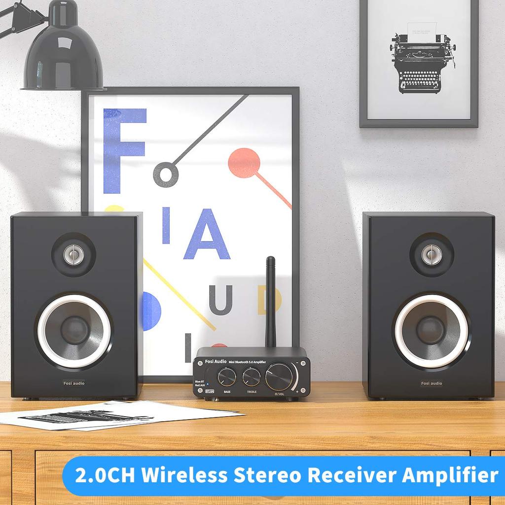 Fosi Audio BT10A Bluetooth усилитель стереоусилитель 50 Вт x2 небольшой высокочастотный 2-канальный цифровой приемник класса D базовый пассивный усилитель динамика для