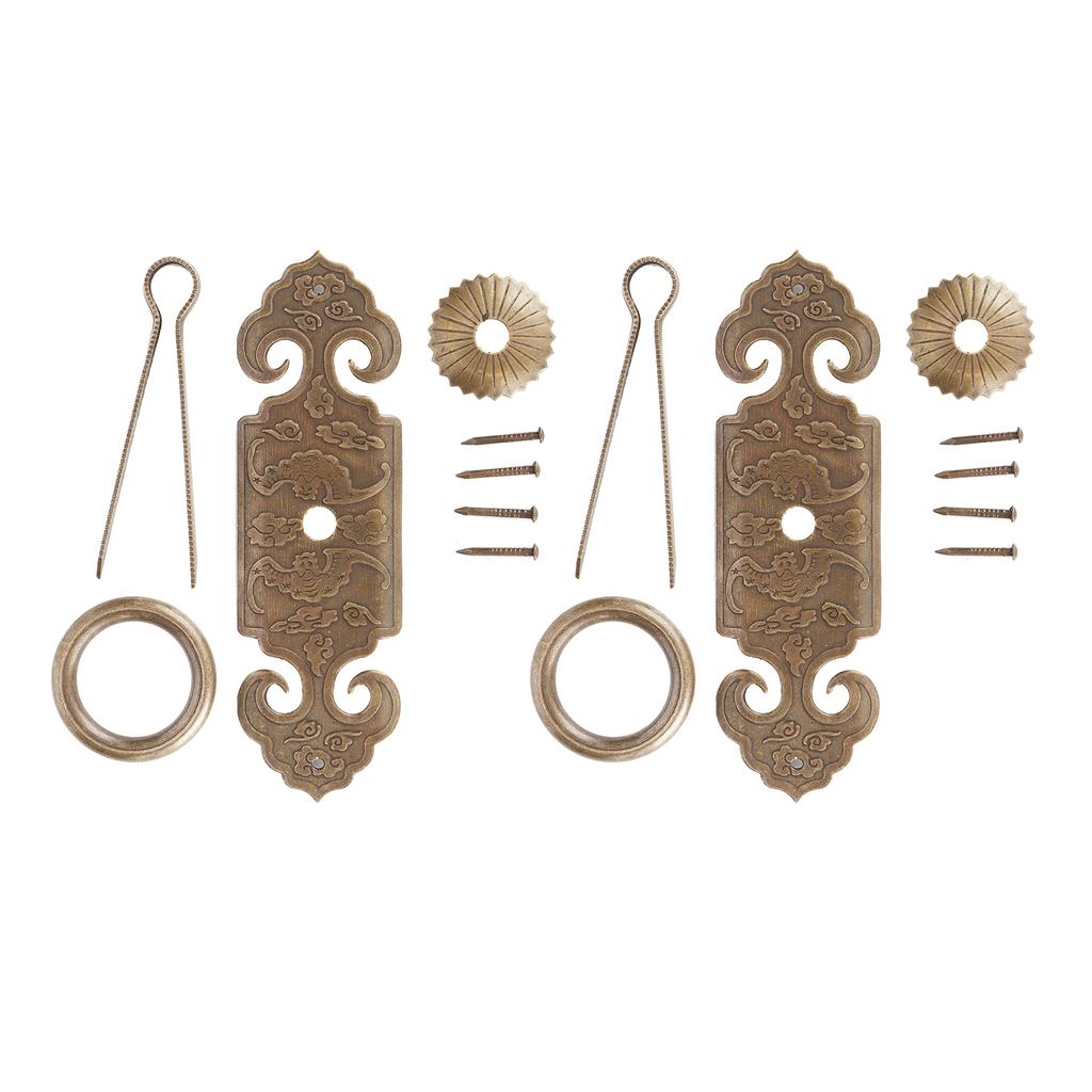 2 комплекта ручек в форме летучей мыши, медные антикварные декоративные ручки-кнопки для ящиков и дверей обувного шкафа