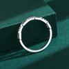Trend Hollow Out Lock Couple Ring For Women Genuine S925 Silver Diamond Crystal Engagement Valentine's Day Gift Jewelry
