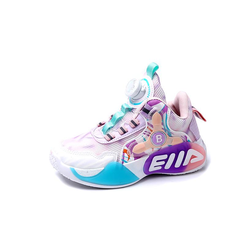 Spring/Autumn 2025 Kids' Sports Shoes: Breathable Mesh with Rotating Buckle for Girls & Boys