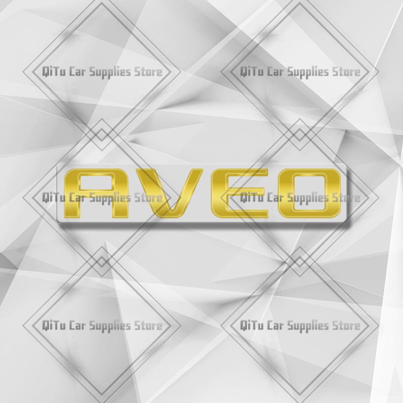 Zinc Alloy For Chevrolet Aveo Badge Car Body Trunk Fender Adhensive Emblem 3D Decal Sticker Lettering Styling