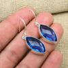 Танзанит драгоценный камень ручной работы 925 стерлингового серебра ювелирные изделия Бохо серьги для свадебного подарка