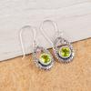 Peridot Gemstone 925 Sterling Silver Jewelry Drop/Dangle Statement Earrings1.38" CE-3-4