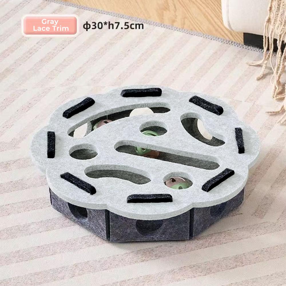 Игрушка-головоломка для кошек, фетровая коробка-головоломка, игрушка для упражнений для кошек с мячиком, развлечение для занятий спортом в помещении, охотничьи игрушки для кошек для домашних кошек