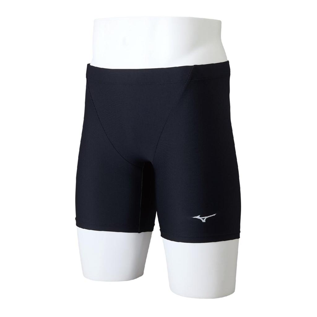 Mizuno Базовые полушорты N2MBAA01 Черные для соревновательной и школьной плавательной одежды (16 см внутренний шов) Плавание, Плавание, Практика,